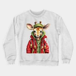 Knitted Christmas Giraffe Crewneck Sweatshirt